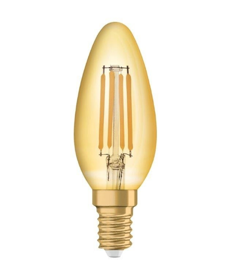 Afbeeldingen van OSRAM VINTAGE 1906 CLASSIC B 35 LED FILAMENT 4W 824 GOLD E14