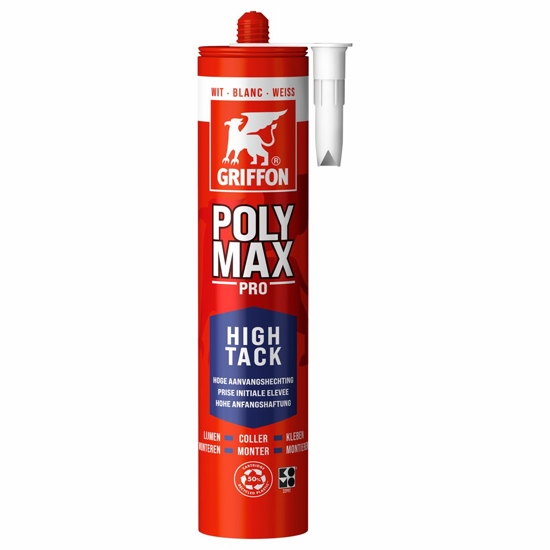 Afbeeldingen van GRIFFON POLY MAX® HIGH TACK MONTAGELIJM WIT KOKER 425G