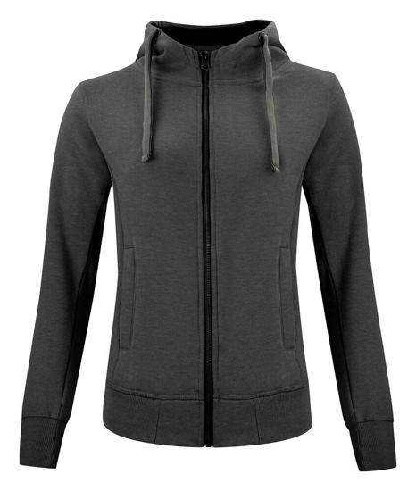 Afbeeldingen van CLASSIC HOODY FULL ZIP LADIES ANTRACIET MELANGE M