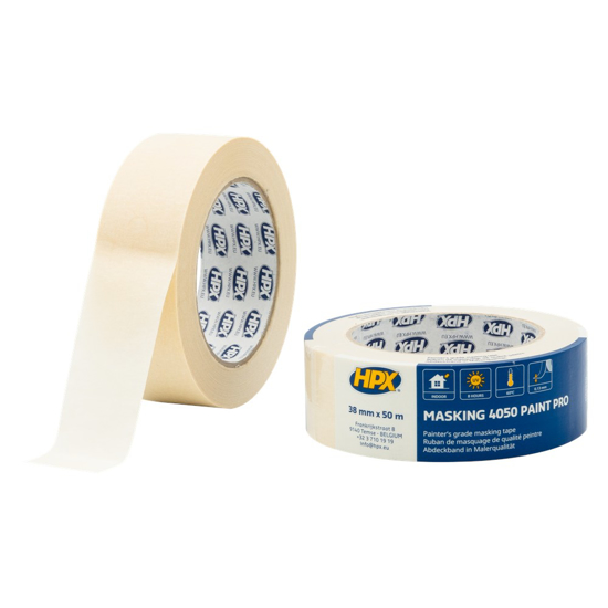 Afbeeldingen van HPX MASKING TAPE 60°C - CREMEWIT 38MM X 50M