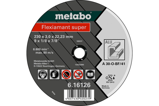 Afbeeldingen van METABO DOORSLIJPSCHIJF ALUMINIUM 125X2,5 MM