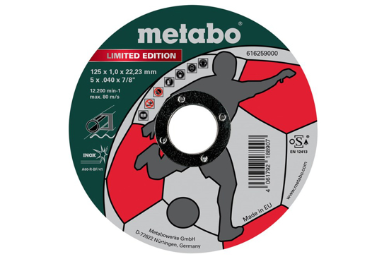 Afbeeldingen van METABO LIMITED EDITION VOETBAL SLIJPSCHIJF125X1.0MM INOX