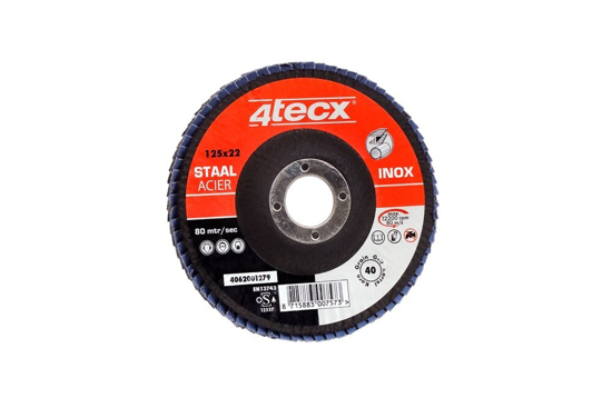 Afbeeldingen van LAMELLENSCHIJF VLAK MEGA-LINE 125 X 22,2MM KORREL 60 4T