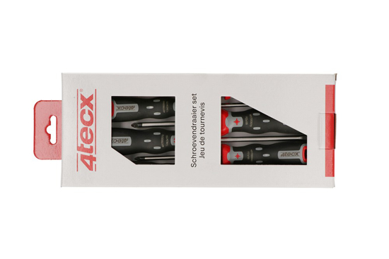 Afbeeldingen van SCHROEVENDRAAIER SET 4 STUKS GLEUF 2 STUKS POZIDRIV 4T