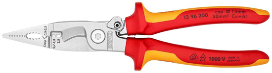 Afbeeldingen van KNIPEX ELEKTRO INSTALLATIETANG 200MM VDE